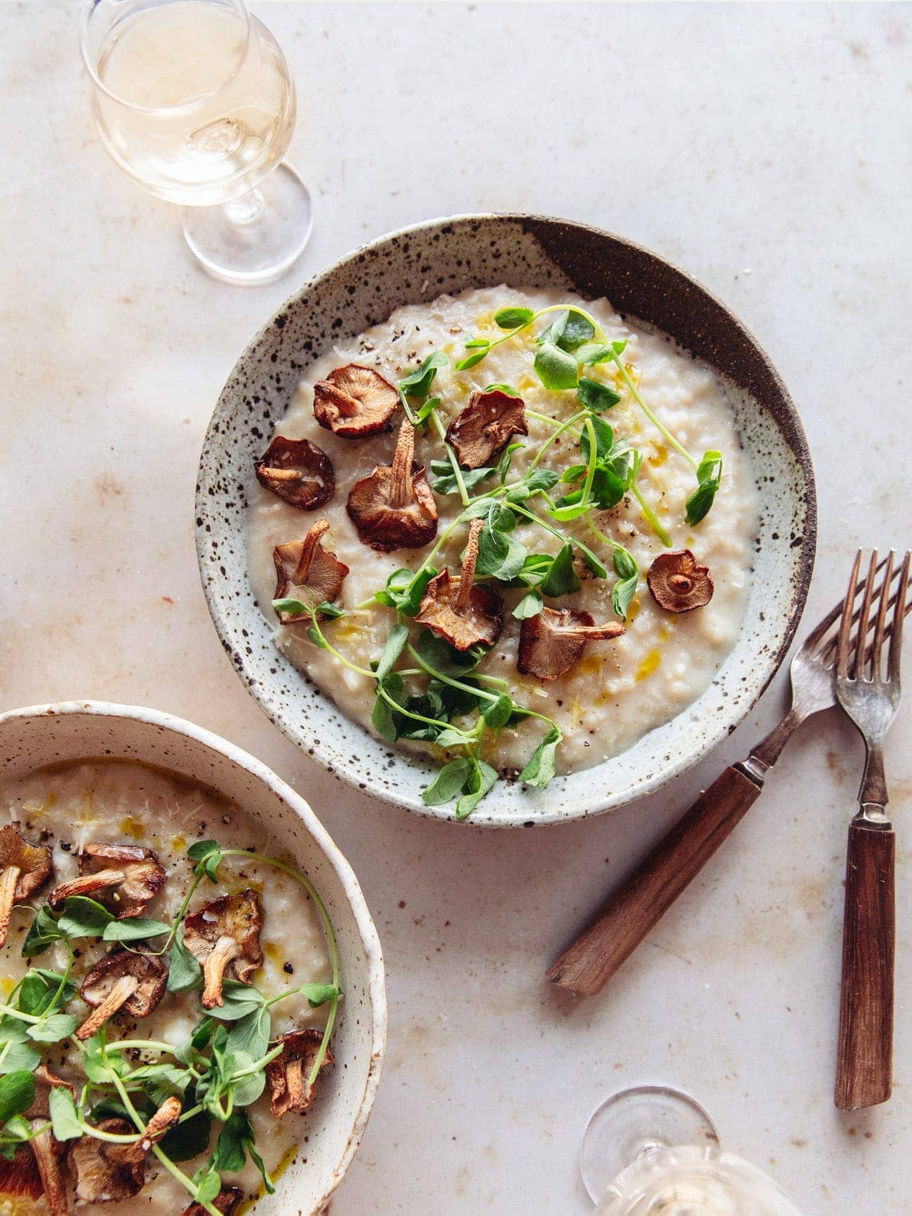 Celeriac Risotto with Roasted Mushrooms by Izy Hossack