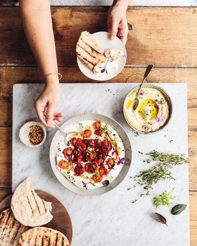 Ottolenghi Hot charred cherry tomatoes with cold yoghurt-2