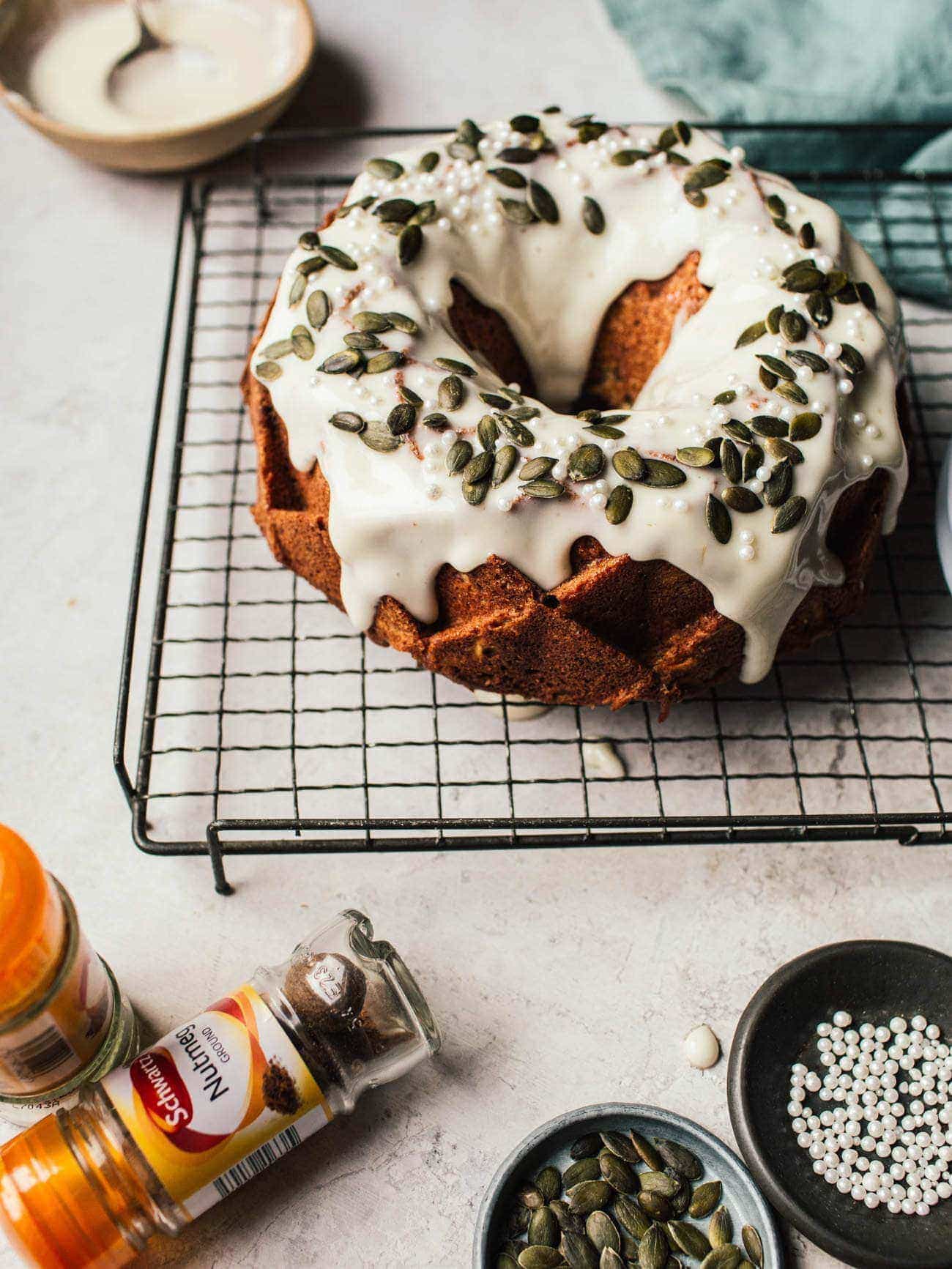 Parsnip Cake with Cream Cheese Glaze-3