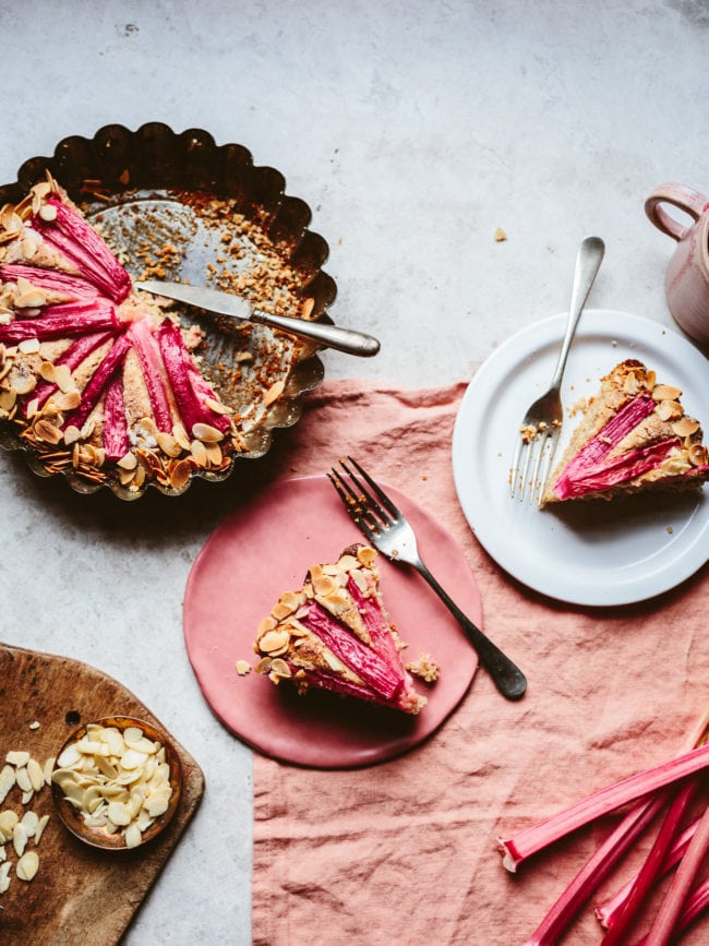 Rhubarb & Almond Cake